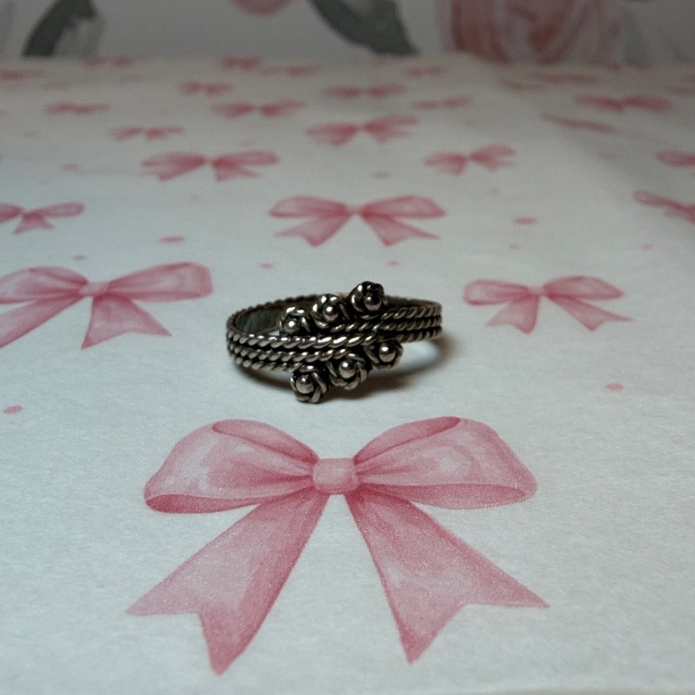 Vintage Rope Chain Ring - sterling silver